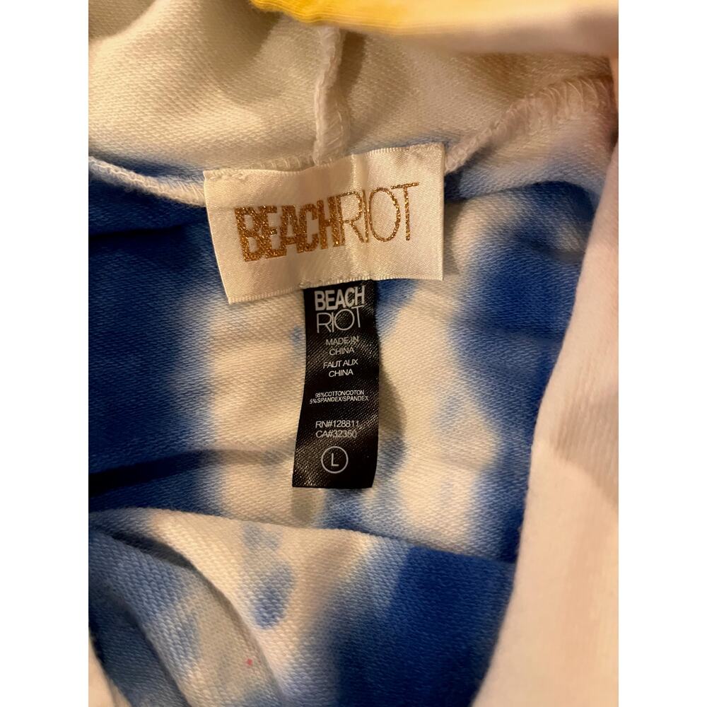 BEACH RIOT Bryce Hoodie in Primary Dip Dye Women's Sz L NWT - Picture 6 of 10